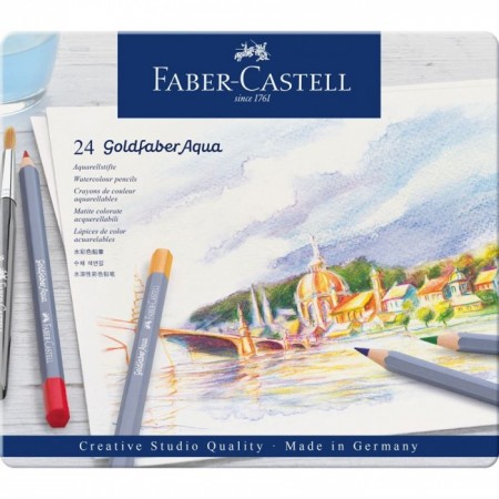 Chì Màu Nước Goldfaber, Hộp Thiếc 24 Màu 